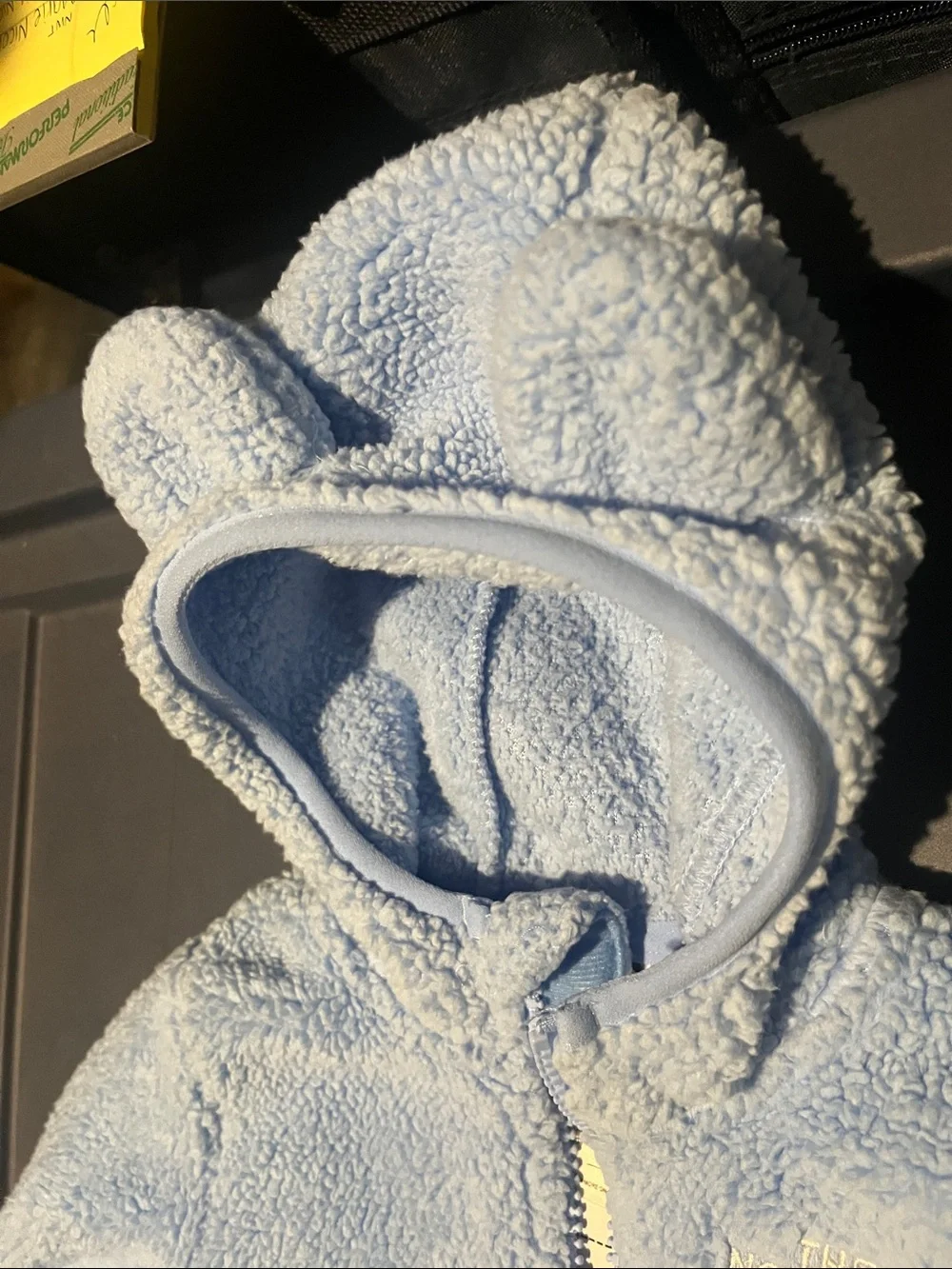 The North Face Light Blue Kids Sherpa Zip Hoodie
